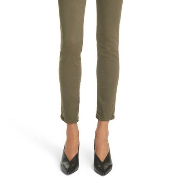 Frame Denim Le Skinny de Jeanne Ankle Jeans Forest Green 26 - Picture 2 of 9